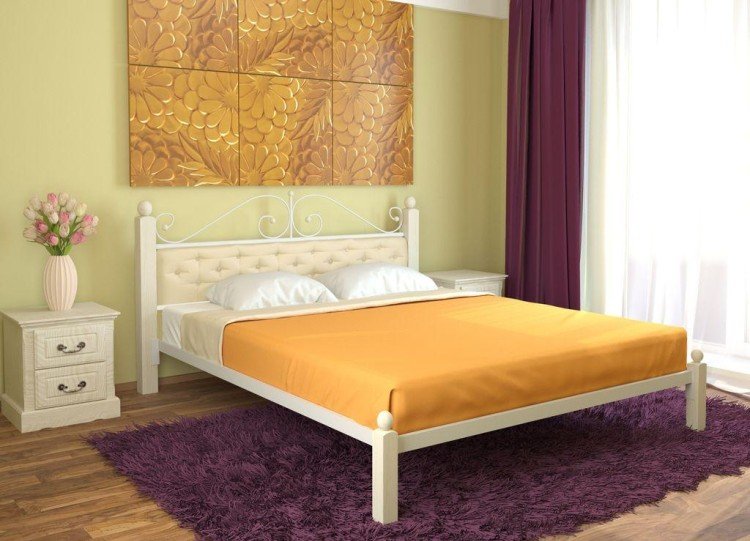 Кровать металлическая Диана Lux (мягкая)